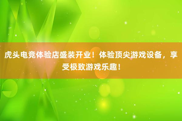 虎头电竞体验店盛装开业！体验顶尖游戏设备，享受极致游戏乐趣！