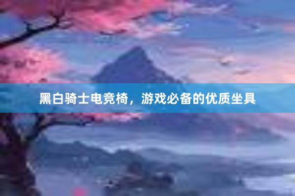 黑白骑士电竞椅，游戏必备的优质坐具